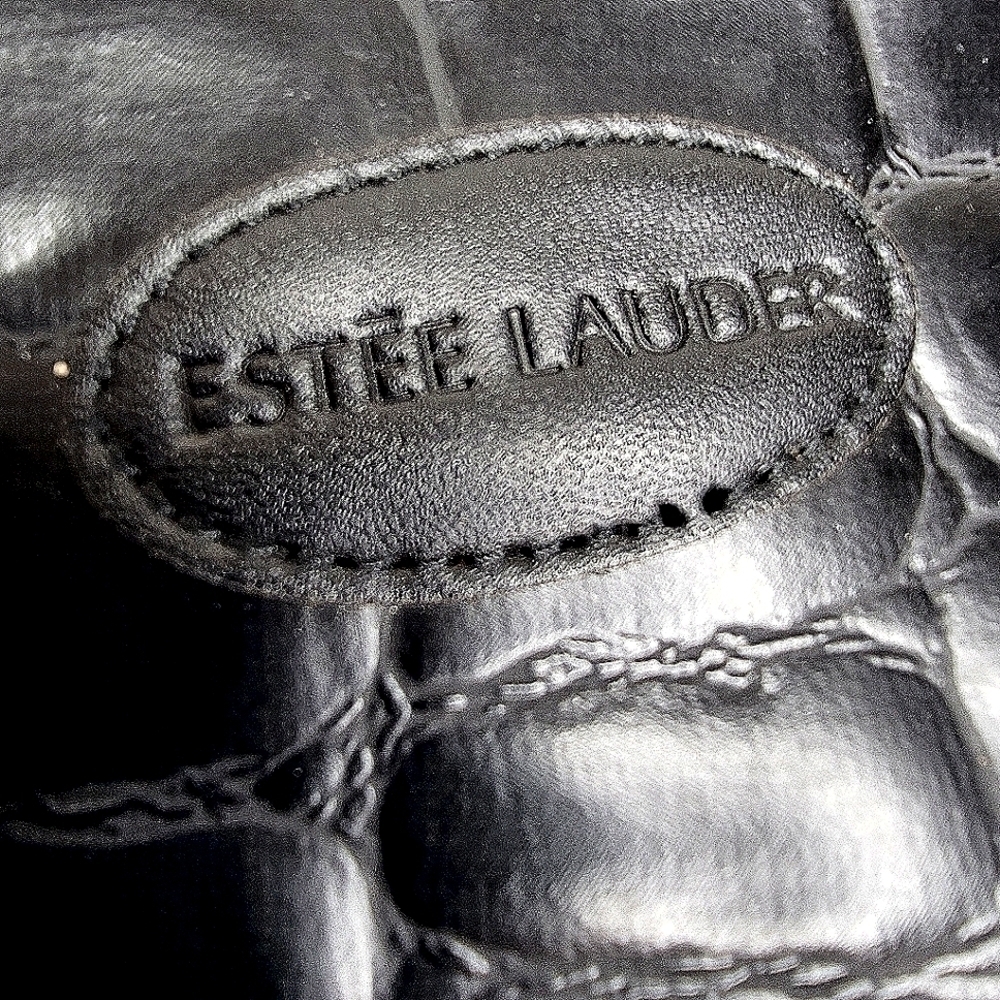 New Estee Lauder Women's Small Accessory Case Black Animal Print w/ Zipper - Picture 4 of 9